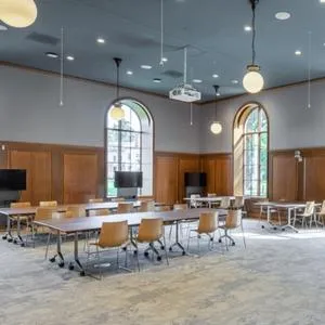 Neilson library browsing room with tables and chairs