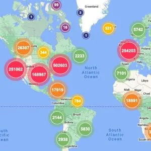 Map of downloads in ScholarWorks
