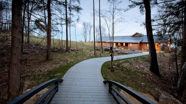 Outside Bechtel Environmental Classroom, MacLeish Field Station, Whately, Mass.