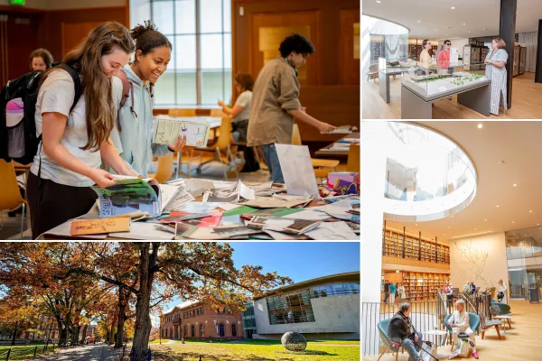 Collage of images from family weekend