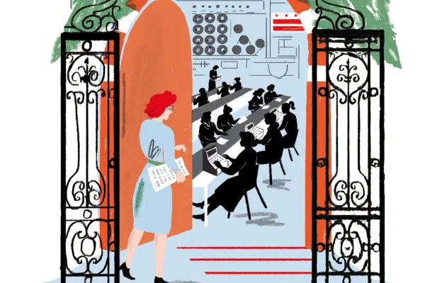 illustration of codegirls at smith college by Barbara Ott