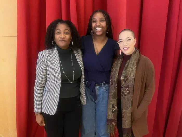 Sa’mya Wilson with Leigh Pinkston and Shawna McCoy from the Lazarus Center