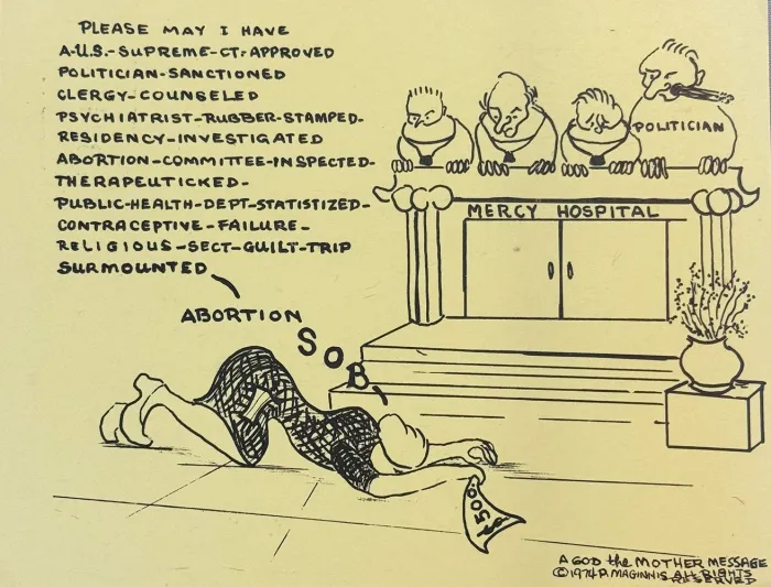 Political cartoon about abortion